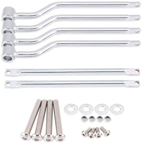 Alomejor Kit de Support Universal Motorcycle Sadeltbag, Tiges en Acier Inoxydable Ajustées pour Les Conducteurs pour Les Conducteurs (1/4)