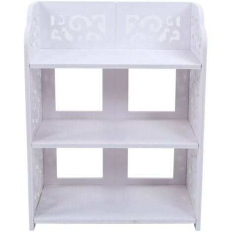 Étagère à chaussures à 3 niveaux, étagère à chaussures de salle de bain, étagère de rangement à chaussures, support à chaussures sculpté pour la maison, étagère à chaussures pour couloir, entrée, plac (1/4)
