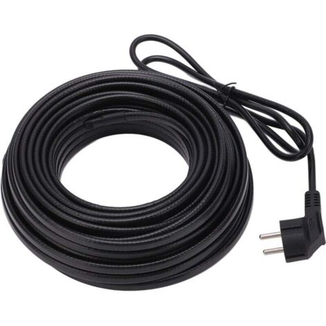 Câble de chauffage électrique avec bougie d'épreuve d'explosion chauffage auto-régulateur pour tuyau d'eau 20 mètres UE 220V (1/4)