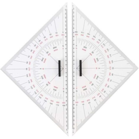 Zoternen Graphique Dessin Triangle Règle précise Scale transparent 300 mm acrylique facile à utiliser pour la navigation nautique (1/4)