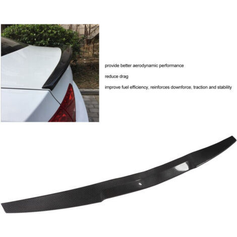 Spoiler Arrière Voiture 1,5m En Fibre De Carbone Caoutchouc Souple - Noir