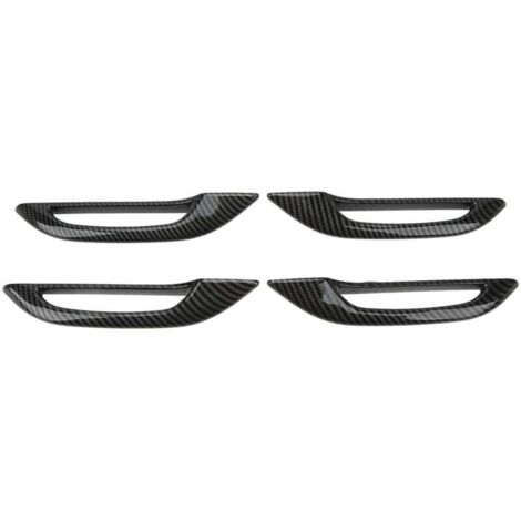 Tangxi Lot de 4 Protections Antigel pour Poignée de Porte, Style Fibre de Carbone, Compatible avec Modèle 3 Y (1/4)