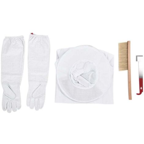 Gants D'Apiculture Enfants Manches Longues – Protection Anti-Abeilles – Peau De Mouton & Toile Respirante