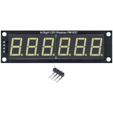 Module d'affichage 7 segments, écran LED 0,56 pouce, tube numérique, 6 chiffres, nombre décimal 7 segments, TM1637, module d'affichage numérique, affichages optoélectroniques (1/4)