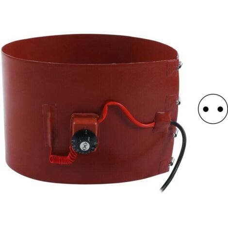 Chauffe-fût avec Thermostat, Chauffe-fût 50L, Chauffe-fût à 1200W 30-150℃ avec Thermostat 250mm X 1140mm (Prise UE 220V)