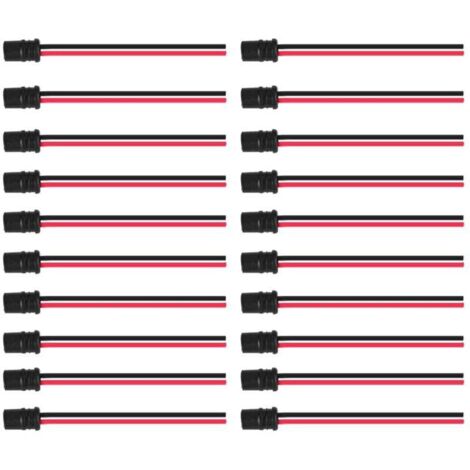 Douilles de lampe LED T10 W5W, faisceau de câbles pré-câblé, adaptateur de prise, douille de lampe en caoutchouc, douille de lampe C avec caoutchouc souple, 20 pièces, adaptées aux voitures, vélos, sc (1/4)