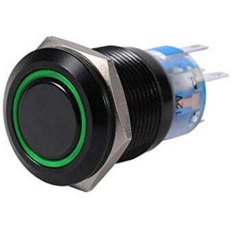 Keenso Toggle Switch 19mm 12-24V 1NO1NC Self Locking