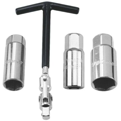 Jeu de 4 clés à bougie d'allumage 16/18/21 mm. clé à bougie universelle pour voiture et moto. extracteur de bougies d'allumage. jeu de clés à bougie d'allumage (1/4)