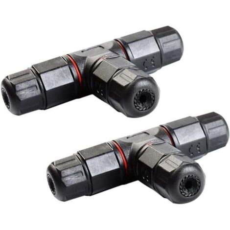 Boîtes de Jonction Electrique Étanche IP68 3 Voies Connecteur de Câble Boîtier Électrique Extérieur 2 Pièces (1/4)