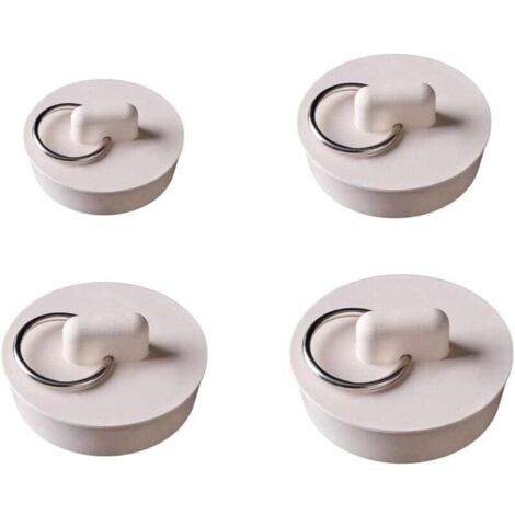 4 Pièces Bouchons d'évier en Caoutchouc avec Anneau de Suspension Bouchons de Vidange de Cuisine Bouchons d'évier Bouchons de Bain pour Cuisine (1/4)