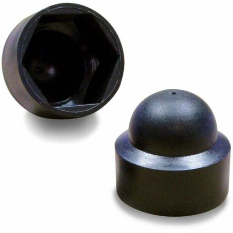 20 pièces - Cache vis écrou de protection M10 clef de 17 mm - plastique NOIR - FAH117 (1/3)
