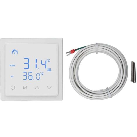 Thermostat électrique de chauffage par le sol, affichage LED, haute précision, anti-faux contact, régulateur de température 16A AC85V-250V (1/4)