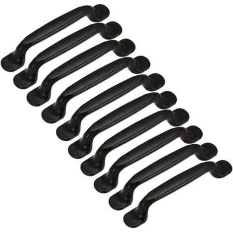Poignées de porte d'armoire de cuisine, tiroir de placard, meuble de chambre à coucher, entraxe de traction 128 mm, aluminium, avec vis (1/4)