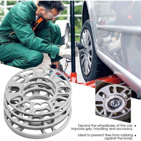 Entretoises De Roue De Voiture En Aluminium De 4 Pi ces 3mm Ajustement entretoises-de-roue-de-voiture-en-aluminium-de-4-pi-ces-3mm-ajustement