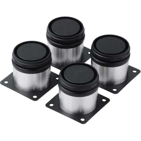 4 Pieds De Meuble Cylindriques Métal Noir – Hauteur 40 Cm – Diamètre 3 Cm – Neufs