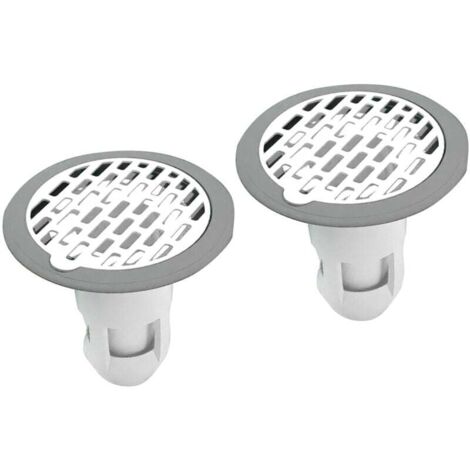 (Paquet de 2, gris) Drain de sol de plomberie de cuisine salle de bains, éliminateur d'odeur de Drain de sol d'évier de douche (1/4)