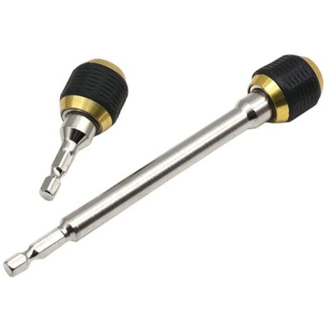 2 pièces hexagonal tige embout adaptateur de foret 60 mm/150 mm, Changer le Porte-Embout, changement rapide convertisseur adaptateur pour tournevis d'extension (1/4)