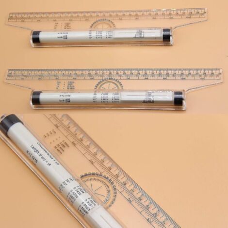 Règle Parallèle Roulante 30 Cm + Règle Acier 15 Cm - Dessin Technique, Lignes Parallèles, Cercles - étudiant, Designer - 3