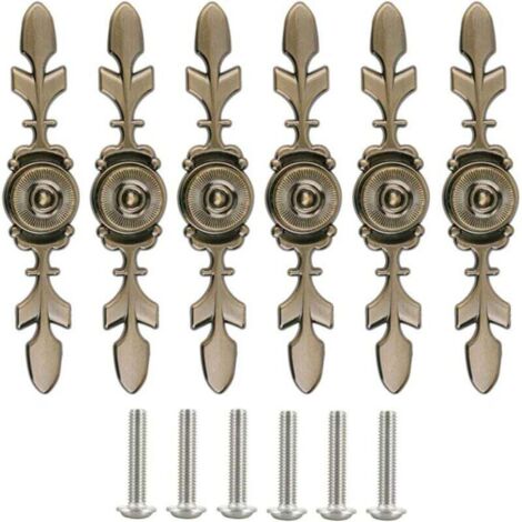 bouton commode 6 Pièces Boutons de Porte Bouton de Tiroir Poignee de Meuble Vintage Poignées de Placard Bouton de Porte Vintage Boutons de Poignée,P (1/4)