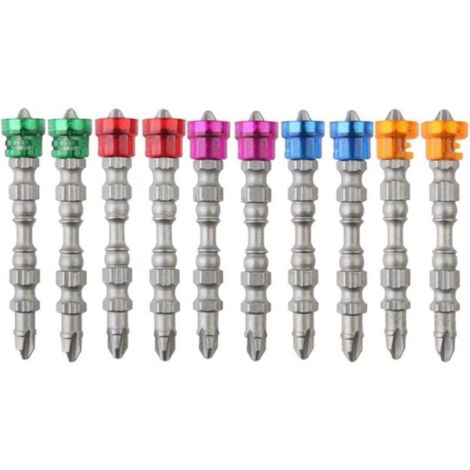 Porte Inserts Magnétique pour Visseuse Double Tête Tournevis Électrique 1/4 Pouce Embouts 65mm Embouts de Tournevis Magnétique Antidérapant pour Installation de Vis de Placoplâtre (1/4)