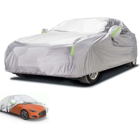 Housse de Voiture - Housse argentée étanche - pour Tous Types de Voitures/bâche de Protection pour véhicules Automobiles (1/4)