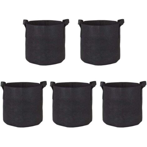5Pcs Sac à Plantes Sac de Culture pour légume Plantation Croissance latérale Pots récipient Respirant de planteur Jardin pour Pomme de Terre, Tomate, Carotte 5 gallons (1/4)