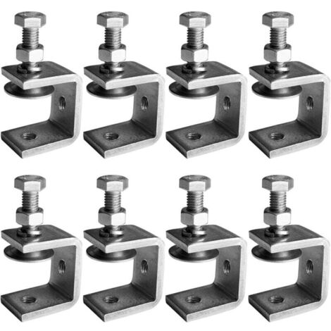 8 Pièces Pinces en C Robustes en Acier Inoxydable 304, pour Serre joints, Pinces et Tendeurs, Outils de Travail du Bois, Bricolage & Réparation Automobile