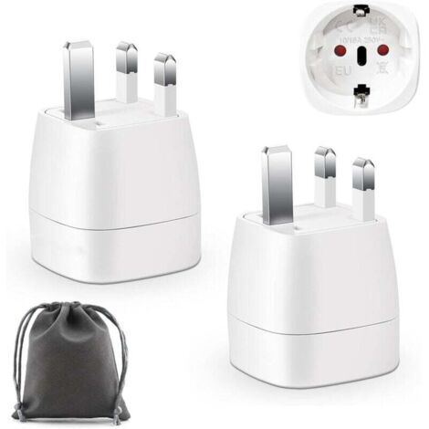 Oliveria 3 Pièces Adaptateur De Voyage France Vers Italie - Prise 2 Broches UE Vers 3 Broches Type L - Compact Et Sécurisé
