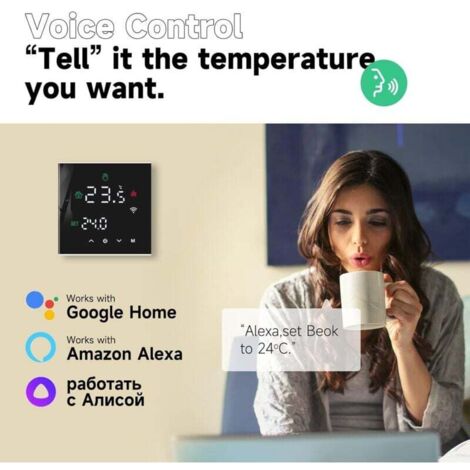ELEKTROBOCK PT14-P Thermostat d'ambiance numérique 230 V – Thermostat mural programmable avec grand écran LCD éclairé – Pour chauffage électrique – Programme hebdomadaire réglable et fonctions