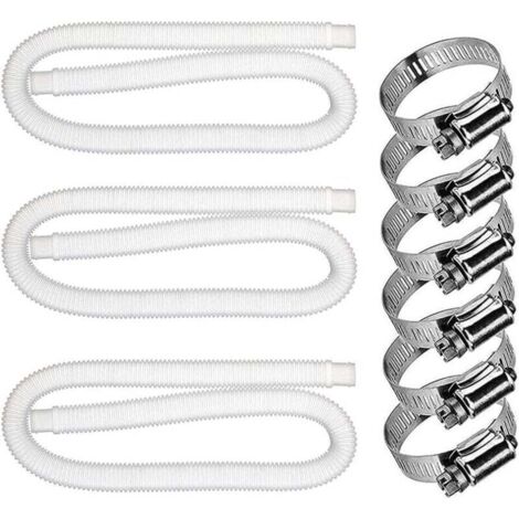 Tuyau de rechange pour pompe de piscine de 32 mm et filtre de piscine, Tuyau de Piscine Long de 150cm3.2cm pour Pompe, Accessoires de Piscine (1/4)