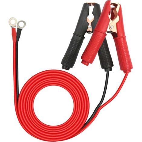 Pince Crocodile Batterie 48V Pinces Crocodiles Voiture Pince pour Cable Batterie 30A 14AWG, for Automotive Battery Other Equipment (1m)