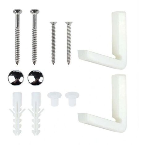 Plancher Salle De Bains WC Cuvette De Toilette/Bidet Fixation Latérale Salle De Bains Kit De Montage Vis Supports (1/4)