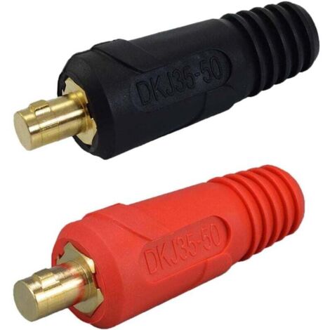 TIG câble de soudage panneau connecteur prise DKJ25-35-50-70Amp Dinse raccord rapide 2 pièces (1/4)