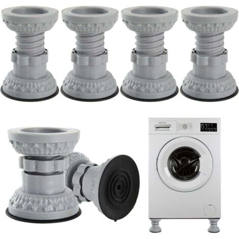 Lot de 4 coussinets de pieds en caoutchouc réglables pour machine à laver, tapis anti-vibrations, tapis de pieds universel anti-vibrations (1/4)