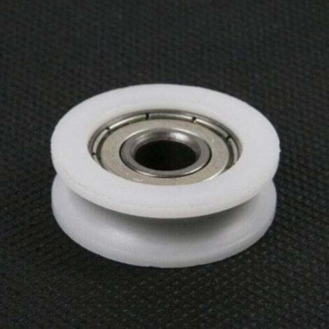 2 PCS Poulie à Gorge U 0840UU 8mm - Roulement Nylon Guide Rail Pour Portes & Équipements Mécaniques