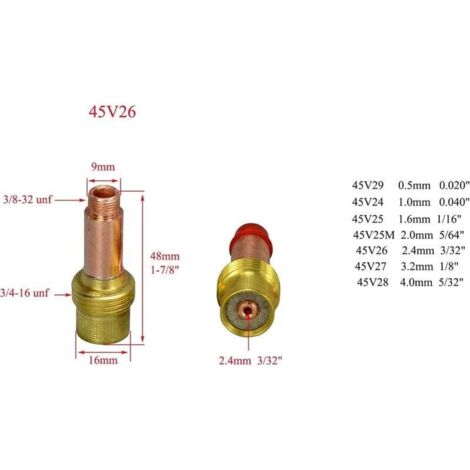 RIVERWELD Accessoires de chalumeau de soudage TIG - Gobelets céramiques de buse en alumine 13N11 7# 11.0mm d'orifice - Adaptés pour PTA DB SR WP 9 17 18 20 25 26 - Pack de 10
