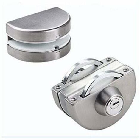 Qrity Serrure De Porte En Verre En Acier Inoxydable Sans