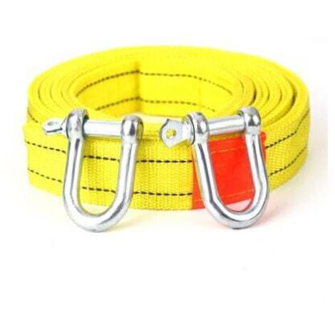 Trywise Corde de treuil électrique pour voiture 5M 5T Corde de remorquage pour véhicule tout-terrain avec crochet en forme de U Sangle de remorquage pour voitures Camion Remorque SUV (1/4)