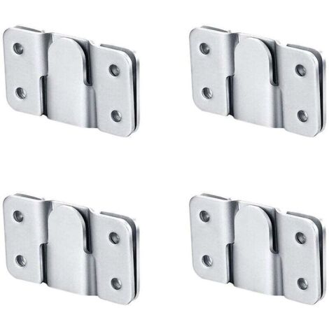 Trywise Support stationnaire,Supports de Montage Encastrés, Supports de Fixation Murale pour Tête de Lit Fixation Murale Verrouillage Z Clip Crochet Matériel pour Meubles Connexion, Images Miroirs Fr (1/4)