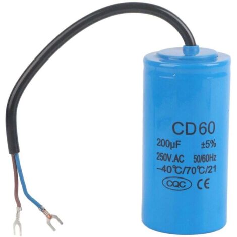 Démarrage Du Moteur Fonctionnement Condensateur 250v Cd60 Condensateur 50 / 60hz 50hz Condensateur 200uf Pour Les Climatiseurs Les Compresseurs Les Moteurs Etc
