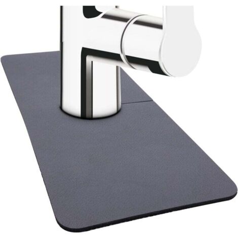 Ineasicer 2 Pièces 38x14 cm Tapis Absorbants Robinet, Enveloppants Diatomite Tapis Absorbant de Cuisine D'évier, pour Robinets Salle Bain Cuisine(Gris) (1/4)