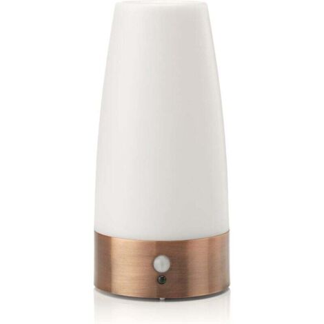 Lampe De Table Veilleuse à Led Rétro Lampe De Chevet Avec Détecteur De Mouvement Pir Sans Fil Fonctionne Avec 3 Piles Aaa 1 5 v Plastique Lumière Blanche Round (1/4)