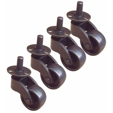 Remplacement Caster Roue Paquet de 4 roulettes pivotantes Mobilier / Rétro remplacement Roulettes for Chariots, salle à manger, métal voitures s, 300lb, l'installation Taille: 57mm, résistant à l'usur (1/3)