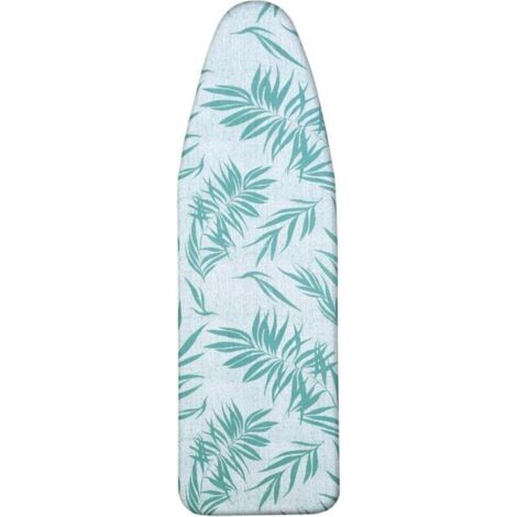 Ineasicer Housse Tables à Repasser 148x55cm, Housse de Planche à Repasser avec Dessus 100% Coton et Rembourrage épais, Facile à Mettre en Place et Résistante aux Brûlures (L, feuilles vertes) (1/4)