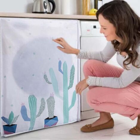 Housse Machine à Laver Anti-Poussière Lotus Rose XXL 10-12kg - Protection Imperméable