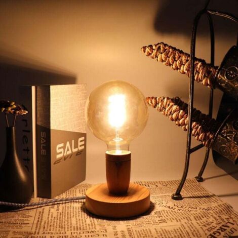 OUGEER Lot De 1 Ampoule Edison Vintage, E27 6W LED Filament Globe G95,600 LM,Blanc Chaud 2700K