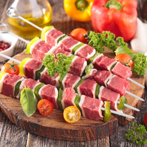 Brochettes En Acier Inoxydable Pour Barbecue - Lot De 20, Longueur 20cm, Forme Carrée, Lave-vaisselle