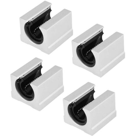 4pcs SBR20UU Roulement de mouvement linéaire ouvert Bloc coulissant Imprimante 3D Pièces CNC 203911mm (1/4)
