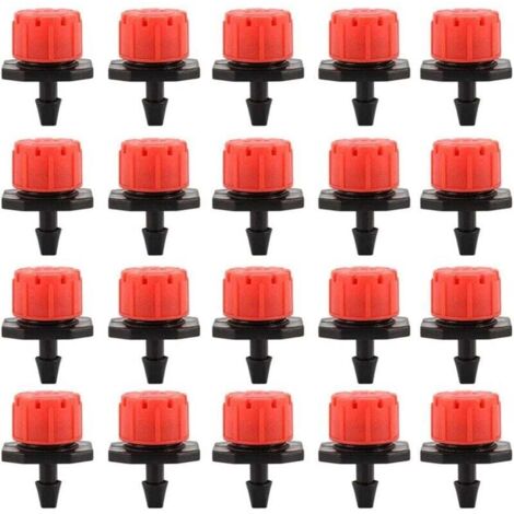 100PCS Goutteurs Irrigation Goutte à Goutte dripper, Buses de Gicleurs Émetteur Jardin, Arrosage Goutte à Goutte Automatique 360° Réglable pour Plante Serre Pelouse DIY (1/4)