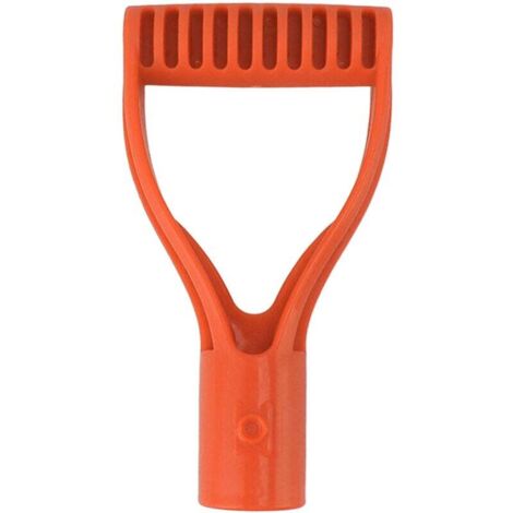 Poignée de pelle en plastique, diamètre intérieur de 32mm, poignée en D, poignée de remplacement pour pelle à neige, creuser, ratisser, Orange (1/4)